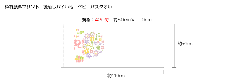 枠有り顔料プリントタオル
