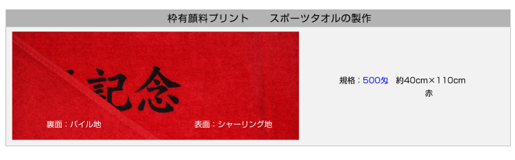 枠有り顔料プリントタオル
