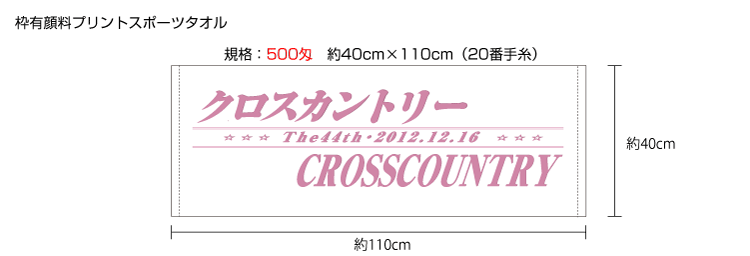 枠有り顔料プリントタオル