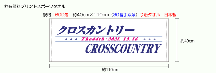 枠有り顔料プリントタオル
