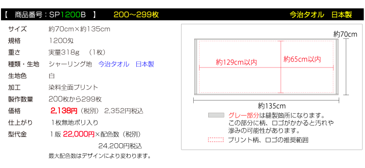 バスタオル200枚から299枚