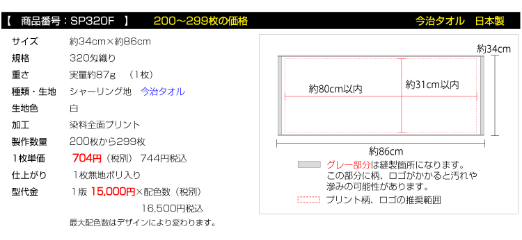 フェイスタオル200枚から299枚