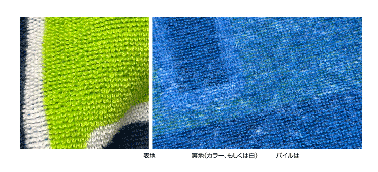 ジャガード風織り 染料プリント フェイスタオル